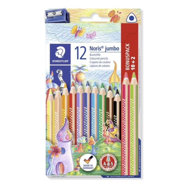 Staedtler Farveblyant st - Noris Club Jumbo trekant - 12 i assorteret farver